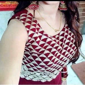 Karva Chauth Special Maroon Dress