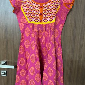 Haute Curry Pink Kurthi