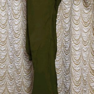 Olive Green Georgette Anarkali Kurta Set