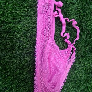 beautiful Sexy Net Bra Pack Of 1 Pink