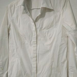 White Official Shirt With Stretchable Fabric