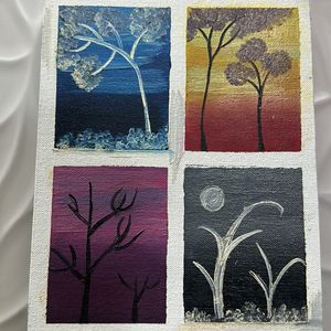 4 Seasons In One Frame Painting