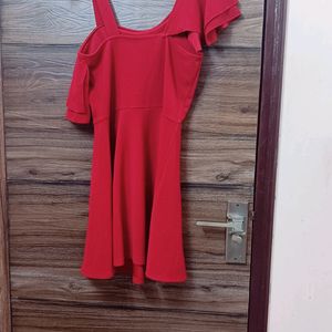 Flared Maroon Dress