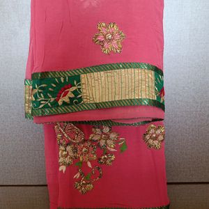 Pink Saree