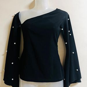 Korean Designer Black Top