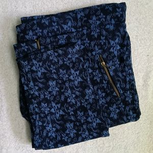 Blue Floral Jegging