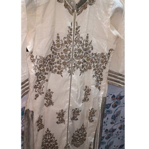 L-Size Off-white Cotton Kurti