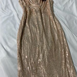 Gold Sequinned Cocktail Dress