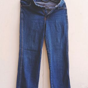 Navy Blue Straight Leg Jeans