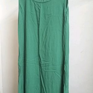 Max Green Asymmetrical Nyra Cut Kurta With Inner