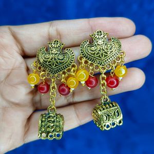 Oxidised Gold Colour Jhumka