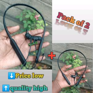 Pack Of 2 Best Quality BT Neckbands