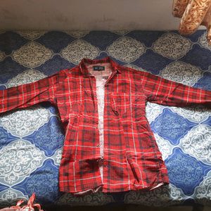 Red Checked Shirt For Men