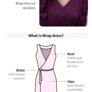 Purple Layered Scuba Dress, Wrap Dress, Party Wear