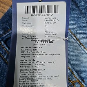 Inkast Denim Co New Unused Jeans