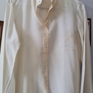 Mario Pucci Cecconi off white silk shirt