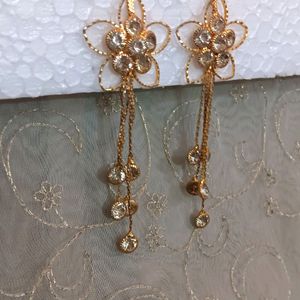 Beautiful Golden Long Earings