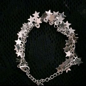 STARS SLIVER CHAIN LAYERED ADJUSTABLE BRACELET WESTERN JEWELRY FOR WOMEN AND GIRLS