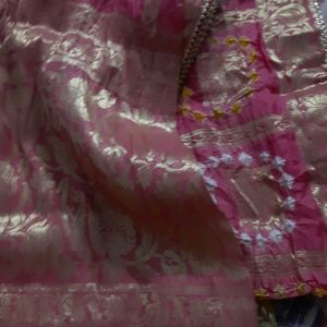 Karwachauth Special Pure Upada Suit With Handwork