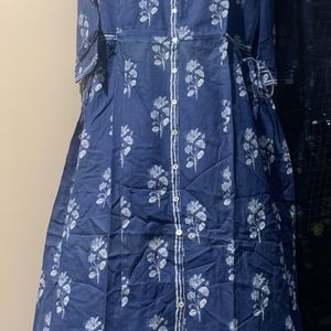 Indigo Cotton Kurta Medium Size