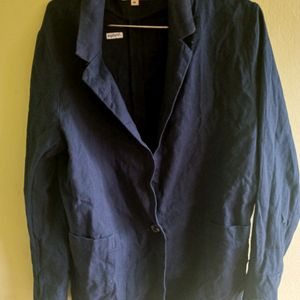 Single Button Navy Blue Blazer