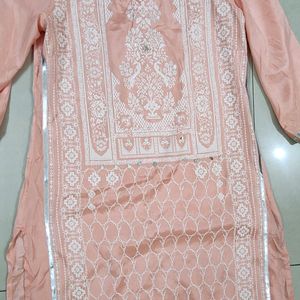 Peach Shine W Festive Kurta