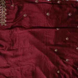 New Maroon Saree