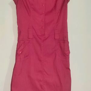 Party Wear Pink Women's Mini Dress