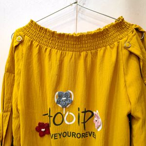 Stylish Yellow Bollon Top (Women)