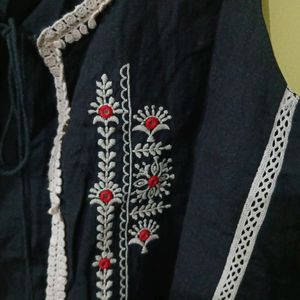 Long Kurta Set With Jacket