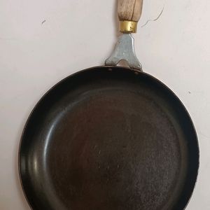 Iron fry Tawa With wood handle