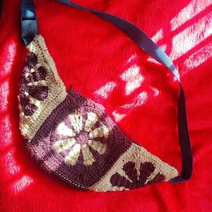 Unisex Crochet Sling Bag