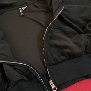 H&M Velour Zip Hoodie Jacket