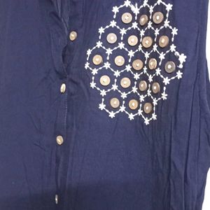 Navy Blue A Line Kurta