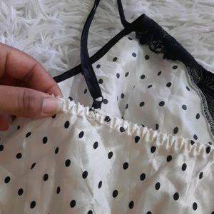 Beautiful Plka Dots Night Wear