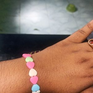 Bracelet With Heart Beads