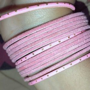 Peach Colour Bangles