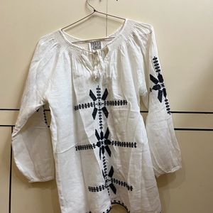 White Cotton Summer Top