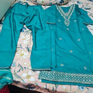 Plazzo Set With Soft Banarasi Dupatta