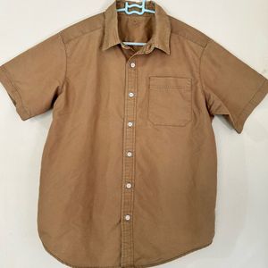 Brown Cotton Shirt For Men