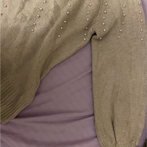 Korean Pearl Deatails Sweater