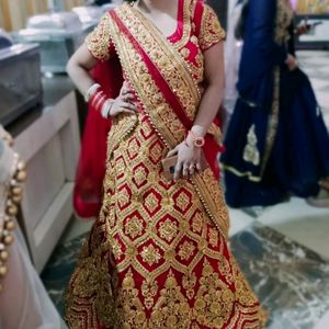 Full Work Bridal Lengha With Dupatta