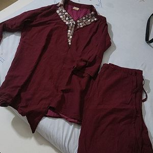 Maroon Designer Co Orde Set