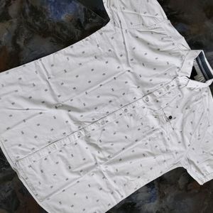 Printed White men's Shirt