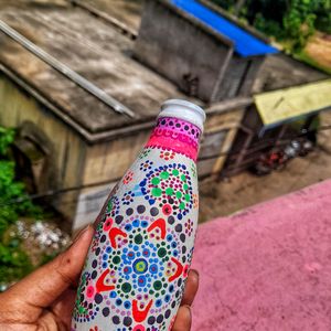 Mandala Art On Glass Bottle 💫💞