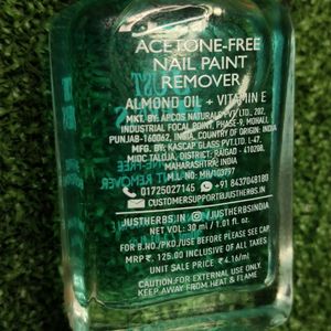 Just Herbs Acetone and Free Nail Paint Remover