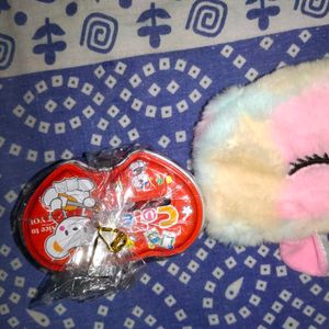 Kids Imported Fur Unicorn Pouch And Piggy Bank