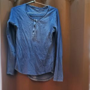 Blue Faded Full sleeve Top