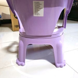 Feeding Chair With Trey Purple In Color