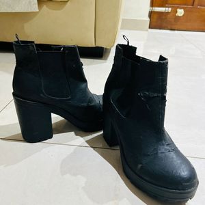 H&M Black Leather Boots